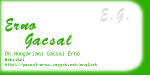 erno gacsal business card